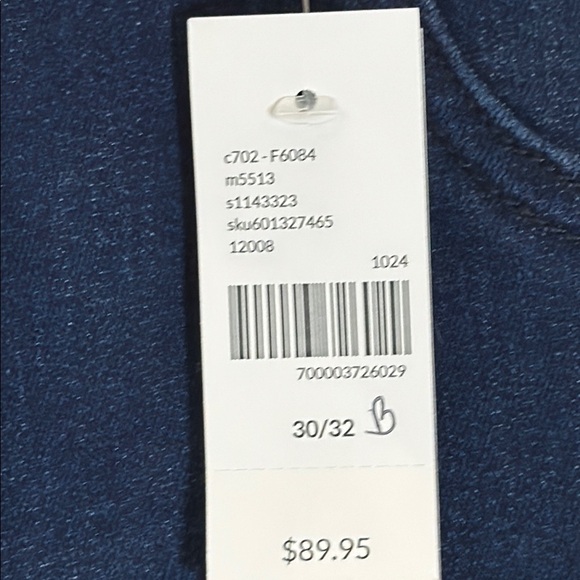 Lane Bryant Jeans Blue Dark‎ Wash Straight Leg Pull On in Size 30/32  NWT - Picture 12 of 13